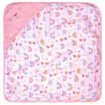 TOALHA DE BANHO BEBE C/CAPUZ PLUSH 68 CM X 68 CM BORD cor: girafa creme