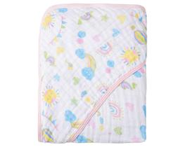 Toalha de banho bebê c/ capuz tecido de fralda soft-papi