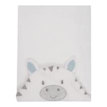 Toalha de Banho Bebê com Capuz Bordado Macia 70x90cm Letut Cor:Azul