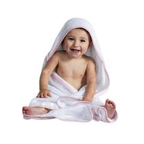Toalha de banho Bebê com Capuz Poliéster Felpuda Atoalhada 70x70 cm