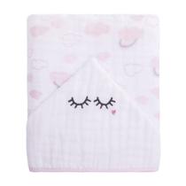 Toalha de Banho Bebê Felpa Soft Premium com Capuz Bordado e Forro em Fralda Cílios Toalha de Banho Bebê Felpa Soft Premium com Capuz Bordado e Forro em Fralda Cílios