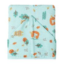 Toalha de banho Bebê Felpuda 100% Algodão Com Capuz e Forro de Fralda 90cm x70cm - Karinho