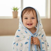 Toalha de Banho Bebê Infantil com Capuz 3 Pano de Boca Babete toalha de Boca Estampas Sortidas, Macio e Antialérgico