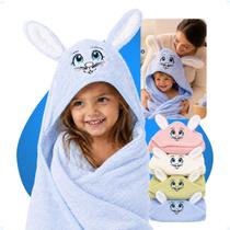 Toalha De Banho Bebê Infantil Com Capuz Grande Macia Forrada Toalha De Banho Bebê Infantil Com Capuz Grande Macia Forrada
