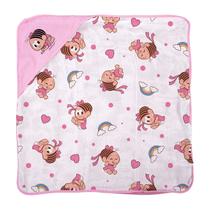 Toalha De Banho Bebê PLUSH Capuz E Forro De Fralda Turma Da Mônica