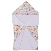Toalha de Banho Bebê Safari Cinza Pop com Capuz