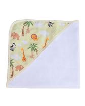 Toalha de Banho Bebê Safari Forro Fralda com Capuz 70x70cm Toalha de Banho Bebê Safari Forro Fralda com Capuz 70x70cm