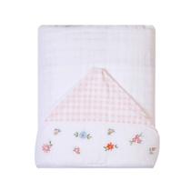 Toalha de Banho Bebê SOFT 100% Algodão 3 camadas de fralda c/capuz 90X75CM Bordado