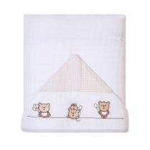 Toalha de Banho Bebê SOFT 100% Algodão 3 camadas de fralda c/capuz 90X75CM Bordado Toalha de Banho Bebê SOFT 100% Algodão 3 camadas de fralda c/capuz 90X75CM Bordado