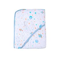 Toalha de Banho Bebê Soft Especial 100% Algodão Estampada 80x80cm C/Capuz - Karinho