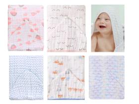 Toalha De Banho Bebê Soft Fralda Estampada 1,05mx85cm Toalhão Meninas ou Meninos 100% Algodão