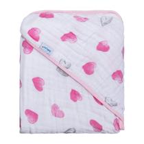 Toalha De Banho Bebê Soft Super Absorvente 100% Algodão Com Capuz Baby Joy