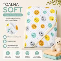 Toalha de Banho Bordada para Bebê SOFT 80 x 80 Toalha de Banho Bordada para Bebê SOFT 80 x 80