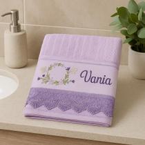 Toalha De Banho Bordada Personalizada Com Nome e Acabamento em Gripir