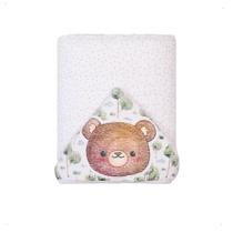 Toalha de Banho Bordado Com Capuz Para Bebê Menina e Menino Soft Premium 1.05x85cm 100 Algodão