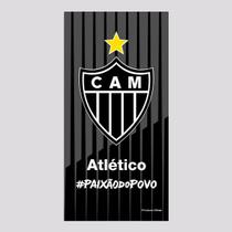 Toalha De Banho Bouton Atlético Mineiro Preta e Cinza Toalha De Banho Bouton Atlético Mineiro Preta e Cinza