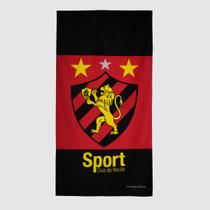 Toalha De Banho Bouton Veludo Sport Preta e Vermelha