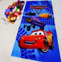 Toalha de Banho Carros Personalizada Temática Lightning McQueen