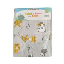Toalha de banho com capuz - com forro fralda - bercinho - safári - incomfral - Incomfral2 Toalha de banho com capuz - com forro fralda - bercinho - safári - incomfral - Incomfral2