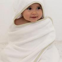 Toalha De Banho Com Capuz Comfort Bege - Laço Bebê