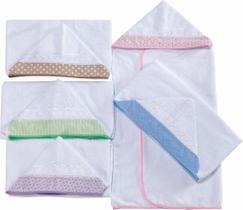 Toalha de Banho com Capuz de Bebê Forrada com Fralda Recém Nascido - DIVERSAS CORES Toalha de Banho com Capuz de Bebê Forrada com Fralda Recém Nascido - DIVERSAS CORES