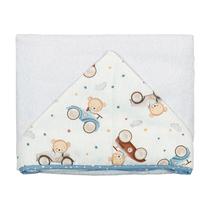 Toalha de Banho Com Capuz De Centro Estampada 67x90cm 100% Algodão Baby Bublim Incomfral Cor:Urso Carrinho Toalha de Banho Com Capuz De Centro Estampada 67x90cm 100% Algodão Baby Bublim Incomfral Cor:Urso Carrinho