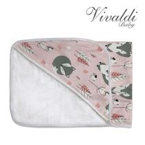 Toalha De Banho Com Capuz E Forro De Fralda Menina 80x80cm Vivaldi