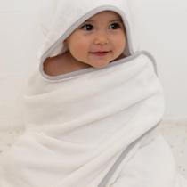 Toalha De Banho Com Capuz Laço Bebê Comfort - Cinza - A japonesa