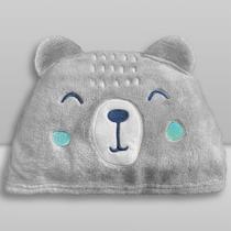 Toalha de Banho com Capuz Laço Bebê Urso Cinza - Power Sec