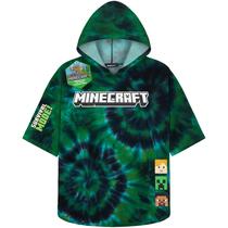 Toalha de banho com capuz Minecraft Towelling Poncho para crianças e adolescentes 10-13Y