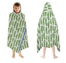 Toalha de banho com capuz ORIGINAL KIDS 100% algodão para crianças verde