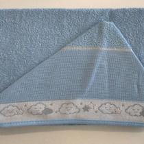 Toalha de banho com capuz para bordar baby kids Dohler azul