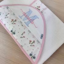 Toalha de banho com Capuz Personalizado Jardim Encantado + Caixa Presente Toalha de banho com Capuz Personalizado Jardim Encantado + Caixa Presente