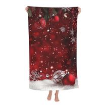 Toalha de Banho DADABULIU - Natal - Bola Vermelha - 80x130cm