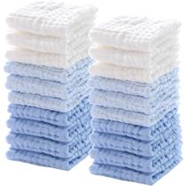 Toalha de banho de musselina para bebês Breling 20 peças de algodão 30x30 cm