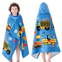 Toalha de banho de praia com capuz Bavilk Kids de algodão superabsorvente