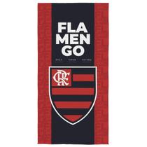 Toalha de Banho e Praia Time Flamengo Aveludada 100% Algodão Transfer 70 x 1,40 Lepper - Rainha Online - Lepper