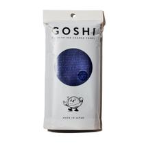 Toalha de Banho Esfoliante GOSHI - Resistente a Rasgos - Azul Índigo - Fabricada no Japão