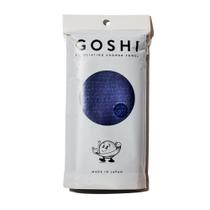 Toalha de banho esfoliante GOSHI Toalha esfoliante resistente a rasgos para todos os tipos de pele Azul índigo Fabricada no Japão