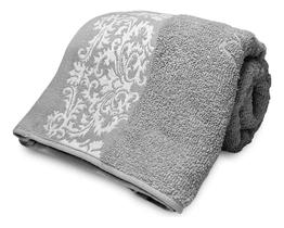 Toalha de Banho Fatex Jacquard Medalhão 80x150 cm - Cinza Toalha de Banho Fatex Jacquard Medalhão 80x150 cm - Cinza