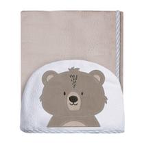 Toalha De Banho Felp. Papi Friends Forrada C/Capuz Bord. 90Cm X 70Cm - Urso Ted - Contem 01 Un