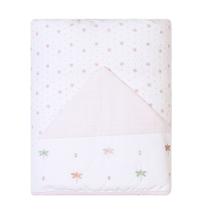 Toalha de Banho Felpuda Bebê C/ Forro de Fralda Soft 90x70cm C/Capuz Bordado