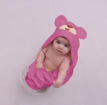 Toalha de Banho Felpuda Para Bebê Com Orelhinha no Capuz Infantil De Bichinho - AnjoNinho
