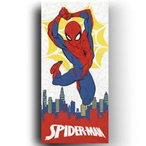 Toalha de Banho Felpuda Spider-Man 60x120cm 1 Peça Toque Macio e Alta Absorção