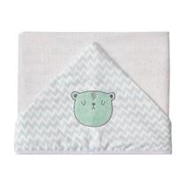 Toalha De Banho Forrada C/ Capuz Bordado 1,35m X 80cm URSO - Papi Baby Toalha De Banho Forrada C/ Capuz Bordado 1,35m X 80cm URSO - Papi Baby
