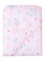 Toalha de Banho Fralda Soft Com Capuz para Bebê Dupla Camada 100% Algodão Papi Cor:Rosa Borboleta Toalha de Banho Fralda Soft Com Capuz para Bebê Dupla Camada 100% Algodão Papi Cor:Rosa Borboleta