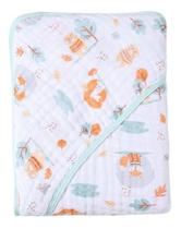 Toalha de banho fralda soft duas camadas de tecido com capuz para bebê papi