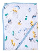 Toalha de banho fralda soft duas camadas de tecido com capuz para bebê papi