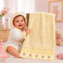 Toalha de Banho Infantil 100 Algodão Barra Ponto Cruz Alta Absorção Macia para Bebê Toalha de Banho Infantil 100 Algodão Barra Ponto Cruz Alta Absorção Macia para Bebê