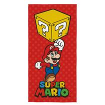Toalha de Banho Infantil 70cm x 1,40m Super Mario Lepper
